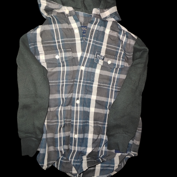 NWT Ralph Lauren Toddler Boys 3/3T Plaid Button Down Top. Blue Green - Picture 5 of 13